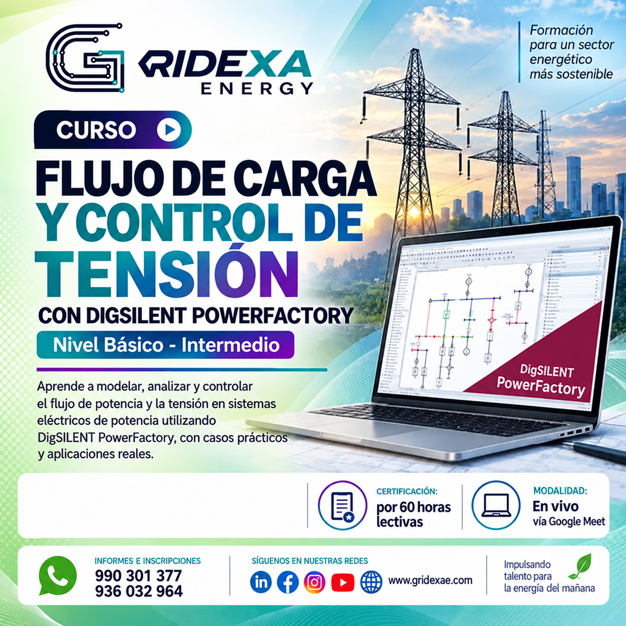 FLUJO DE CARGA Y CONTROL DE TENSIÓN CON DIGSILENT POWERFACTORY